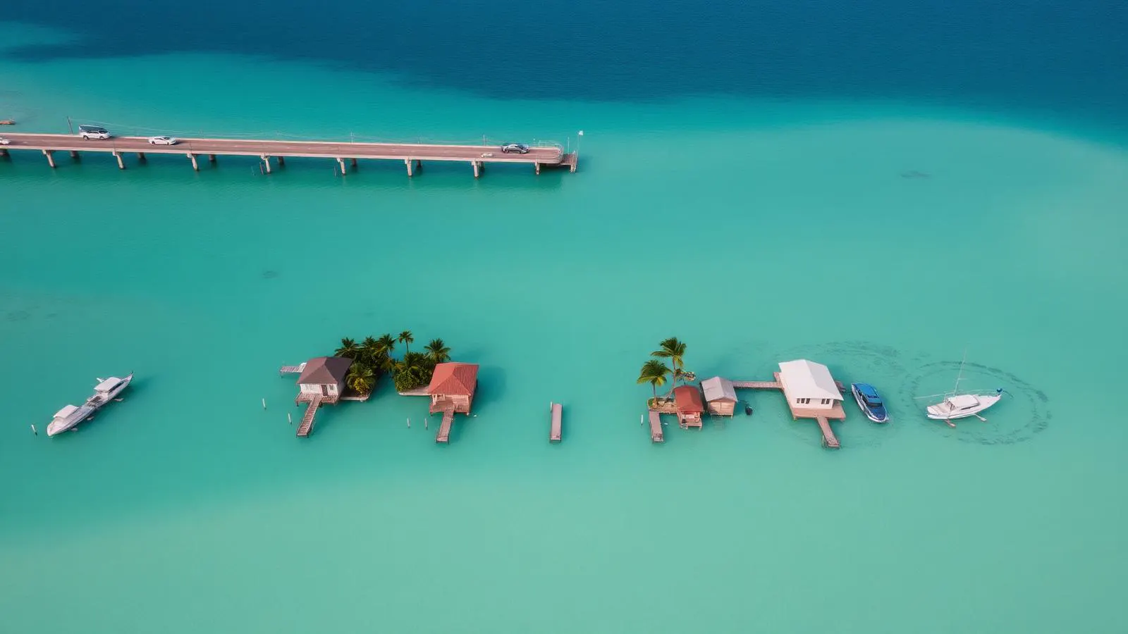 Vue aérienne du comté de Monroe (Florida Keys)