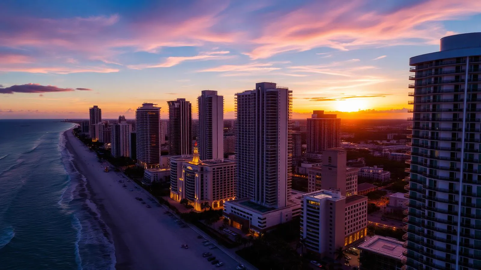 Vue aérienne du comté de Miami-Dade
