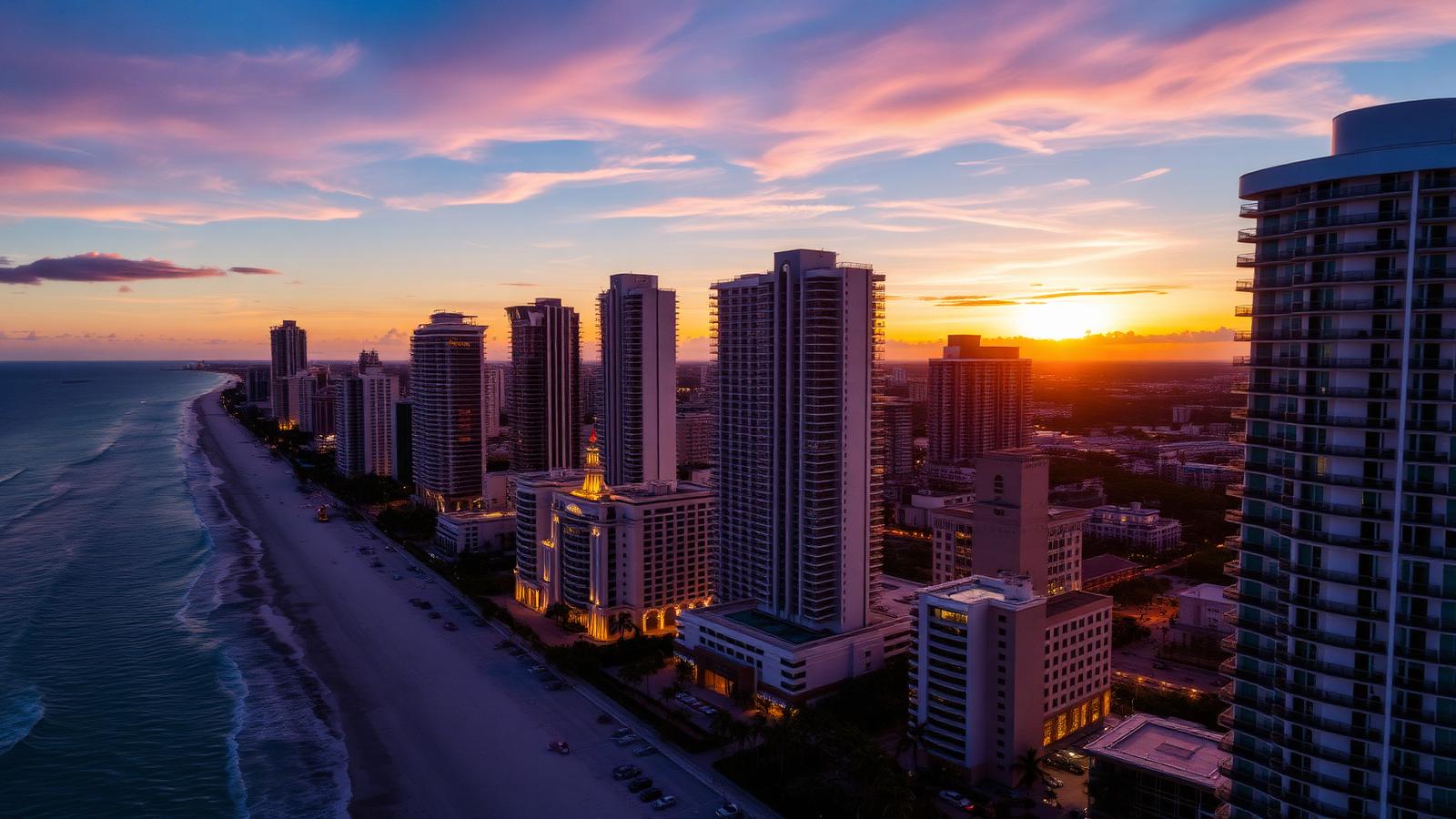 Vue aérienne du comté de Miami-Dade