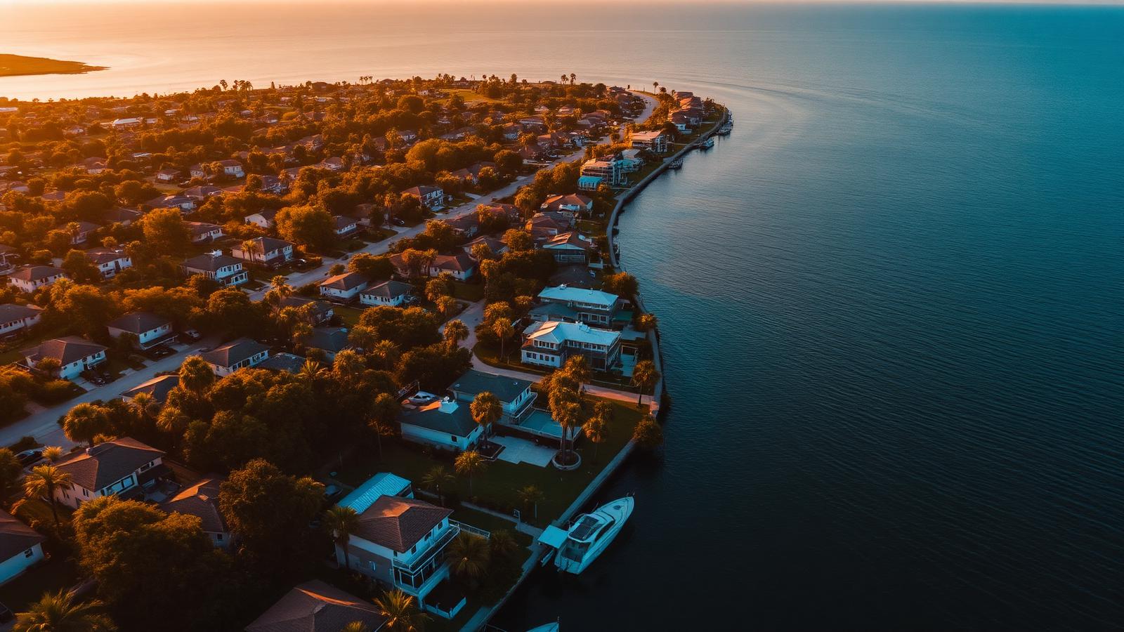Vue aérienne du comté de Hillsborough (région de Tampa)